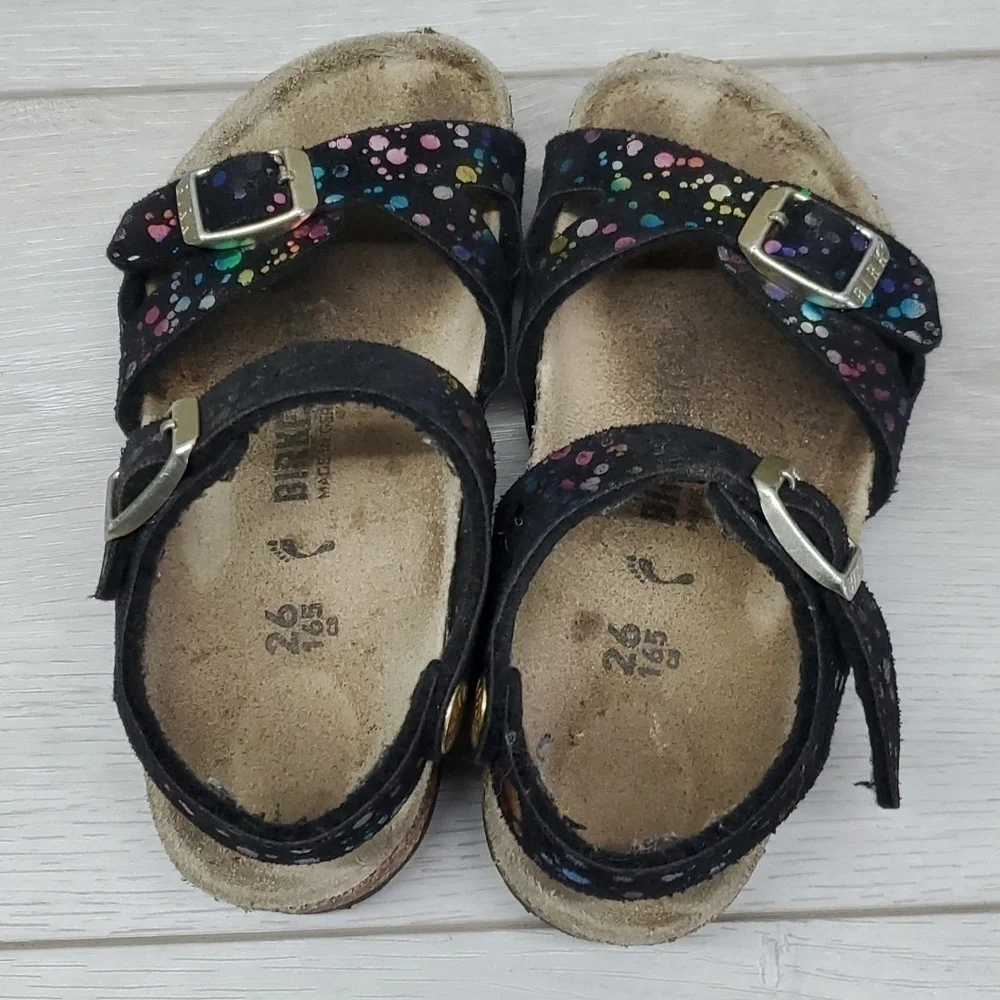 Birkenstock Kids Girls Rio Mozaic Ankle Leather Strap Sandals shoes sz 26/C3